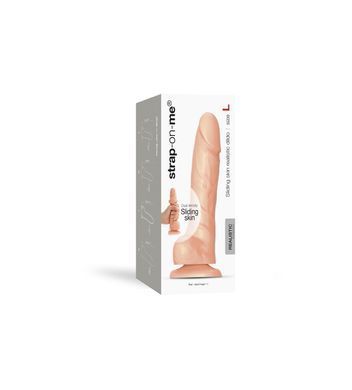 Реалістичний фалоімітатор Strap-On-Me Sliding Skin Realistic Dildo Vanille L, ефект рухливої шкіри SO6261 фото