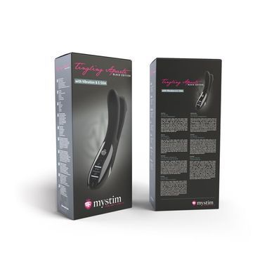 Вібратор подвійний з електростимуляцією Mystim Tingling Aparte eStim Black, міостимулятор SO2989 фото