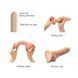 Реалістичний фалоімітатор Strap-On-Me Sliding Skin Realistic Dildo Vanille L, ефект рухливої шкіри SO6261 фото 3