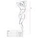 Бодістокінг Passion BS031 white, комбінезон з відкритими грудьми PBS031W фото 4