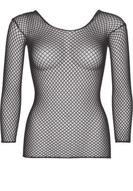 Сітчастий топ Leg Avenue Long Sleeves T-Shiets Black, One Size SO9104 фото
