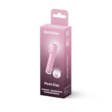 Вакуумний стимулятор Satisfyer First Kiss, технологія 3D Air Pulse, 30 режимів, подвійний силікон SX2164 фото