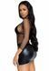 Сітчастий топ Leg Avenue Long Sleeves T-Shiets Black, One Size SO9104 фото 4