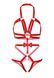 Портупея-тедді з ременів Leg Avenue Studded O-ring harness teddy M Red, екошкіра SO8561 фото 5