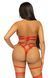 Портупея-тедді з ременів Leg Avenue Studded O-ring harness teddy M Red, екошкіра SO8561 фото 2