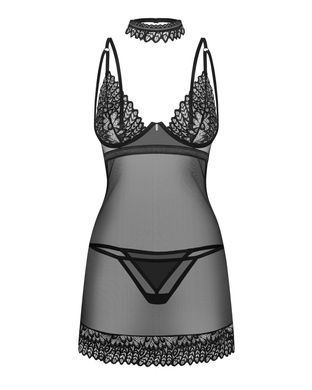 Сорочка Obsessive Donarella chemise & thong XS/S SX1140 фото