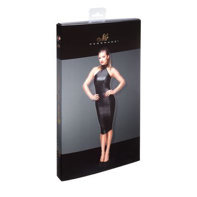 Сукня-олівець з мокрим ефектом Noir Handmade F160 Powerwetlook pencil dress, L SX0037 фото