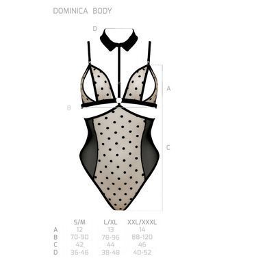 Боді Passion DOMINICA BODY L/XL, black SO8427 фото