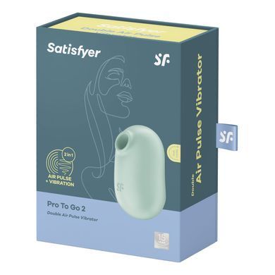 Вакуумний стимулятор із вібрацією Satisfyer Pro To Go 2 Mint SO7795 фото
