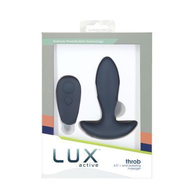 Анальна пробка з пульсацією Lux Active &ndash; Throb &ndash; 4.5" Anal Pulsating Massager, пульт ДК SO5571 фото