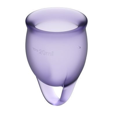 Набір менструальних чаш Satisfyer Feel Confident (lila), 15мл та 20мл, мішечок для зберігання SO3580 фото
