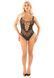 Боді Leg Avenue Rhinestone Net and Lace Bodysuit One Size, Black SX1753 фото 6