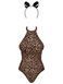 Еротичний костюм леопарда Obsessive Leocatia teddy S/M, боді, обруч з вушками SO7712 фото 5