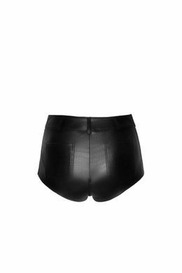 Шортики Noir Handmade F318 Wild, XL, black, під латекс, крокодиловий принт, з доступом SX0336 фото