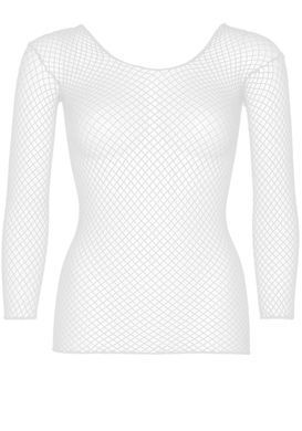 Сітчастий топ Leg Avenue Long Sleeves T-Shirts White, One Size SO9106 фото