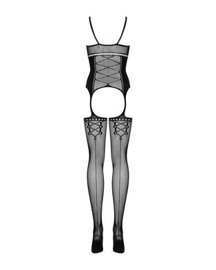 Бодістокінг Obsessive Bodystocking G314 S/M/L, імітація корсета та корсетної шнурівки SO7239 фото