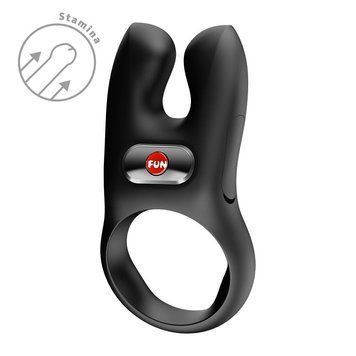 Ерекційне віброкільце з подвійною стимуляцією клітора Fun Factory NŌS CLASSIC Black, 2 мотори SX3728 фото