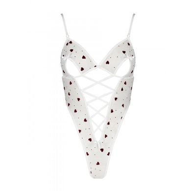 Еротичний боді з малюнком Passion LOVELIA BODY XXL/XXXL, white SO4758 фото
