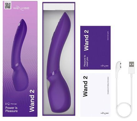 Смарт-вібромасажер We-Vibe Wand 2 Purple, дуже потужний, функція Smart Silence SX2150 фото