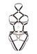 (SALE) Портупея-тедді з екошкіри Leg Avenue Heart ring harness teddy S, Black, підвіска-сердечко, ланцюги SO8563 фото 5