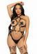 (SALE) Портупея-тедді з екошкіри Leg Avenue Heart ring harness teddy S, Black, підвіска-сердечко, ланцюги SO8563 фото 4