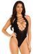 Боді Leg Avenue Opaque racer tank bodysuit, One Size, чорне, імітація шнурівки, низ &mdash; стрінги SX1079 фото 3