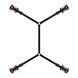 Фіксатор рук і ніг для ліжка Rosy Gold - Under-Mattress Restraint Set SX3911 фото 1