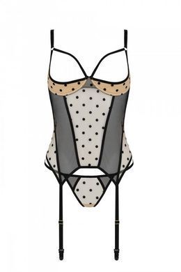 Корсет Passion MARINA CORSET, XXL/XXXL, beige, з відкритими чашками SO9728 фото