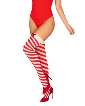 Панчохи Obsessive Kissmas stockings L/XL SX3105 фото