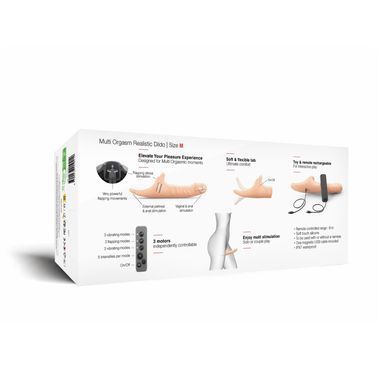 Вібронасадка для страпону з вакуумною стимуляцією Strap-On-Me Multi Orgasm Realistic Dildo M Vanilla SX4036 фото