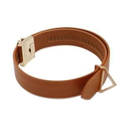 Нашийник з повідцем LOCKINK Tied Collar with Leash Set, коричневий, ланцюг зі шкіряною петлею та карабіном SX0828 фото