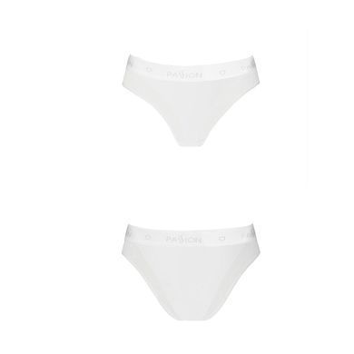 Трусики з прозорою вставкою Passion PS002 PANTIES L, white SO4195 фото