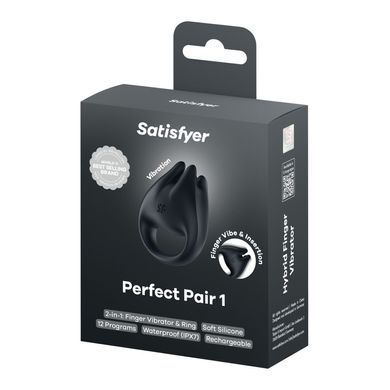 Вібратор на палець та ерекційне кільце 2в1 Satisfyer Perfect Pair 1 SX4229 фото