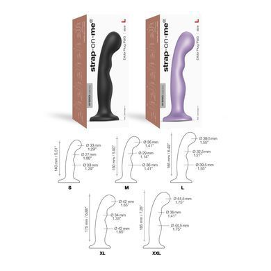 Насадка для страпона Strap-On-Me Dildo Plug P&G Lilas Metallic XL SO9006 фото