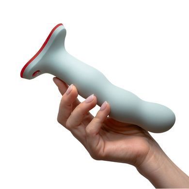 Фалоімітатор Fun Factory BOUNCER Light Green, кульки всередині, ефект вібрації, діаметр 3,9 см SX3671 фото