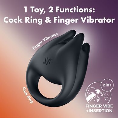 Вібратор на палець та ерекційне кільце 2в1 Satisfyer Perfect Pair 1 SX4229 фото