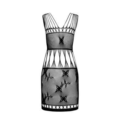 Бодістокінг мінісукня з метеликами Passion BS090 One Size black SO6388 фото
