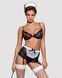 Еротичний костюм покоївки Obsessive Maidme set 5pcs S/M, бюстгальтер, пояс з фартухом, панчохи SO7290 фото 1