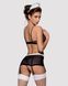 Еротичний костюм покоївки Obsessive Maidme set 5pcs S/M, бюстгальтер, пояс з фартухом, панчохи SO7290 фото 2