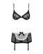 Еротичний костюм покоївки Obsessive Maidme set 5pcs S/M, бюстгальтер, пояс з фартухом, панчохи SO7290 фото 5