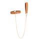Нашийник з повідцем LOCKINK Tied Collar with Leash Set, коричневий, ланцюг зі шкіряною петлею та карабіном SX0828 фото 2