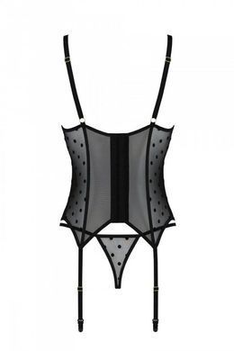 Корсет Passion MARINA CORSET, L/XL, black, з відкритими чашками SO9729 фото