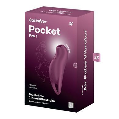 Вакуумний кліторальний стимулятор з вібрацією Satisfyer Pocket Pro 1 Purple SX0575 фото