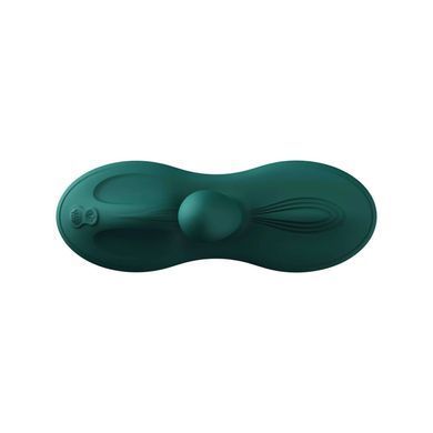 Sit-on-top смарт-вібратор Zalo &ndash; Flora Smart Vibrating Pad Turquoise Green, 9 моторів SX0715 фото