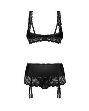 Комплект Obsessive Lecille 3-pcs crotchless set L/XL SX3107 фото