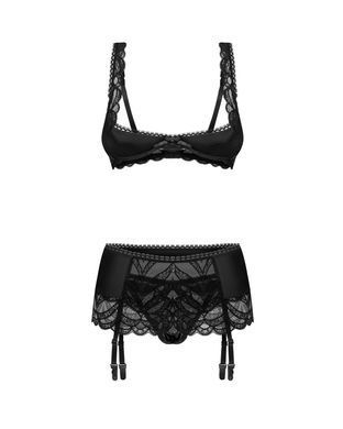 Комплект Obsessive Lecille 3-pcs crotchless set L/XL SX3107 фото