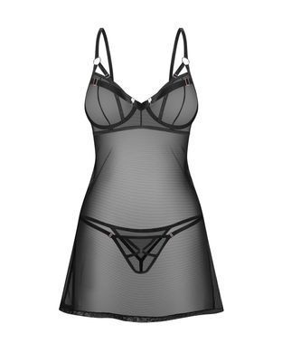 Сорочка Obsessive Euridia chemise & tanga XL/2XL SX3591 фото