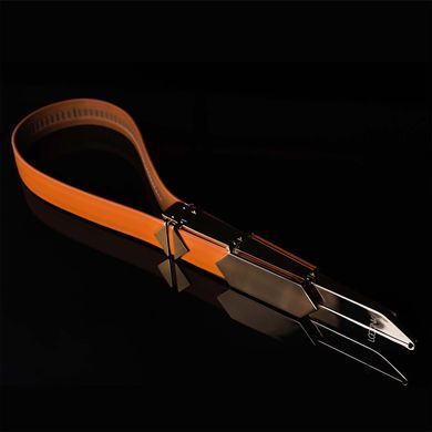 Регульована шльопалка LOCKINK Adjustable Slapper for Impact Play, коричнева, натуральна шкіра SX0830 фото