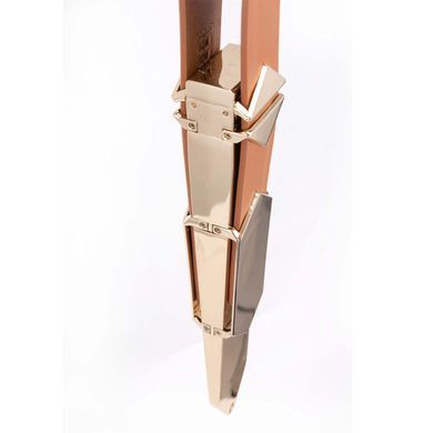 Регульована шльопалка LOCKINK Adjustable Slapper for Impact Play, коричнева, натуральна шкіра SX0830 фото