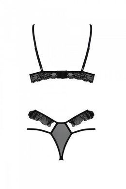 Еротичний комплект Passion DOLLY SET, L/XL, black, з відкритими чашками SO9704 фото